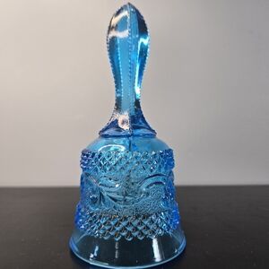 Vintage Fenton English Diamond Point + Scrolls Pattern Colonial Blue